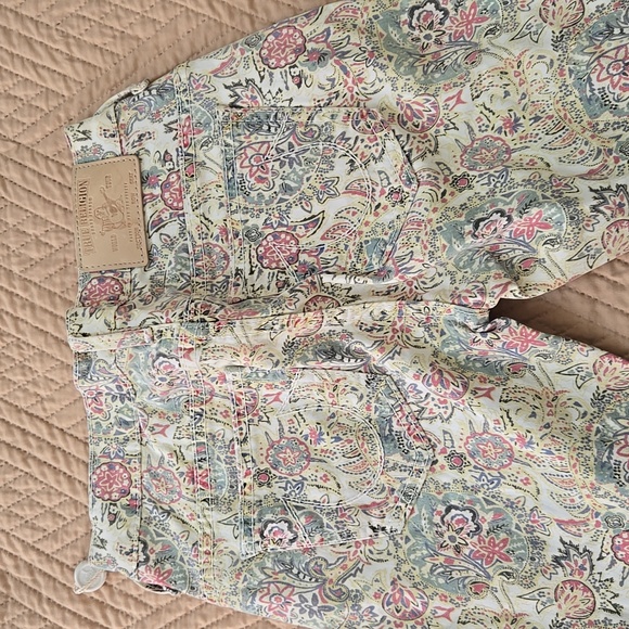 NWT true religion chrissy white paisley skinny jeans 26 - Picture 9 of 10